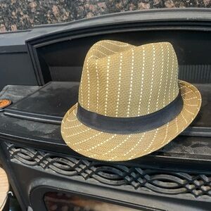 Stylish Tan Fedora with Black Band